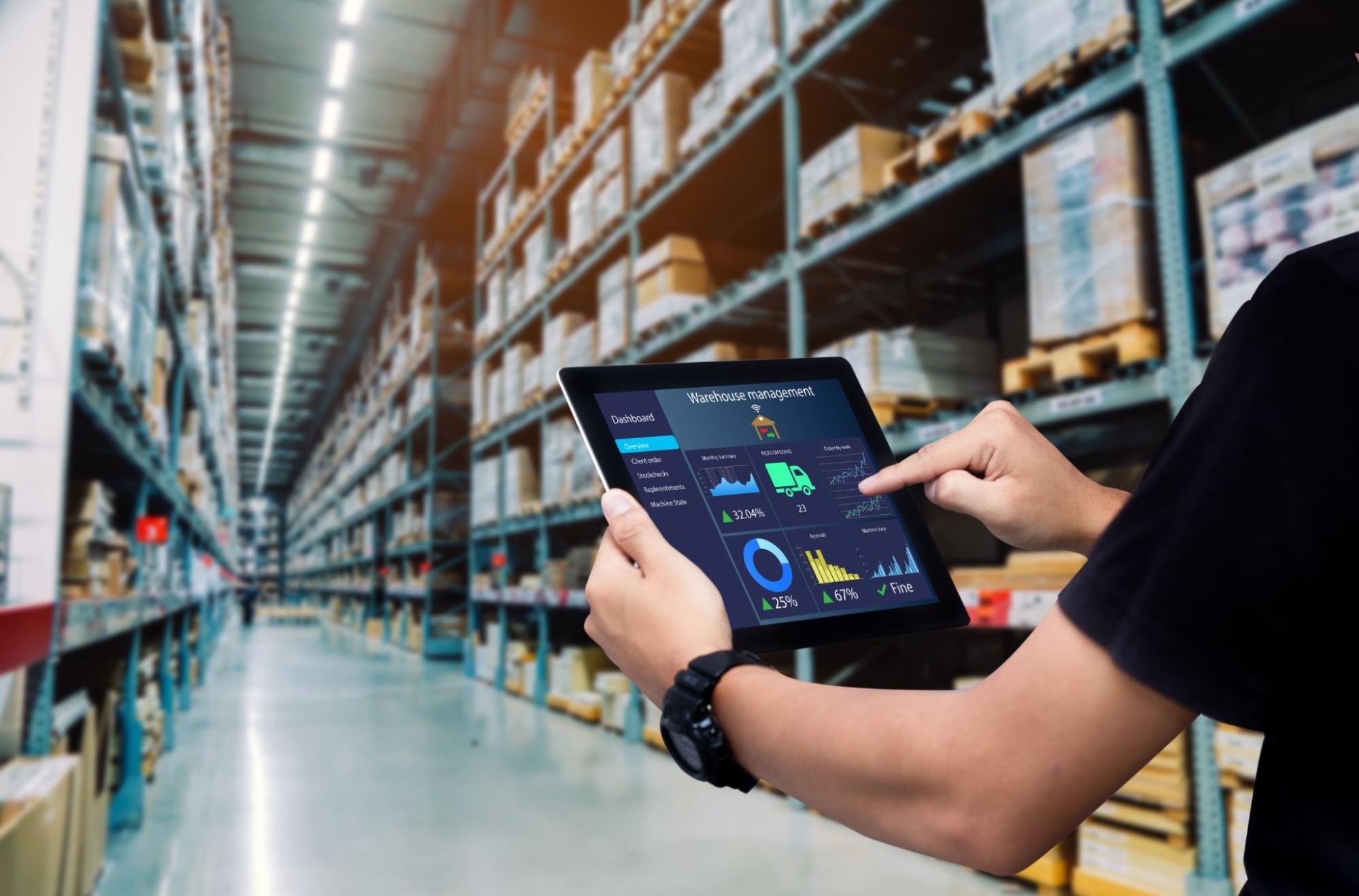 Warehouse management dashboard
